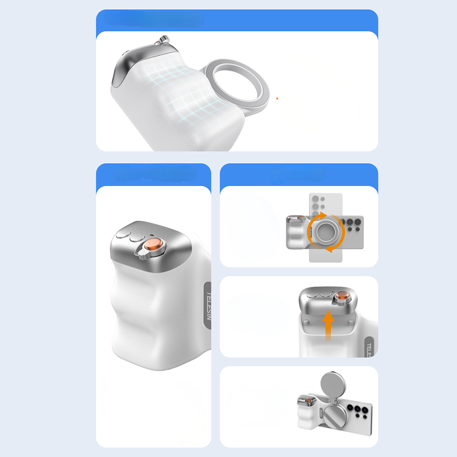 TELESIN Magsafe – Suport pentru maner foto pentru telefon, control precis si experienta profesionala de fotografiere - imagine 2