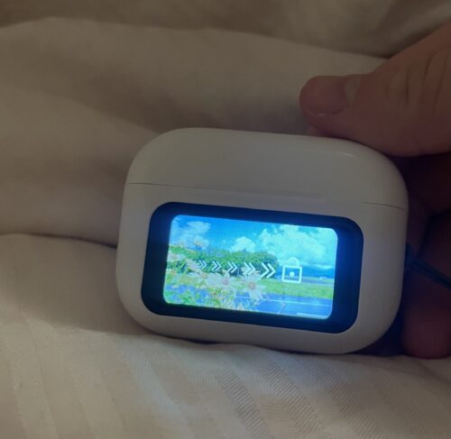 Casti Bluetooth A9 Pro ANC cu Ecran Color Tactil si Incarcare Wireless photo review