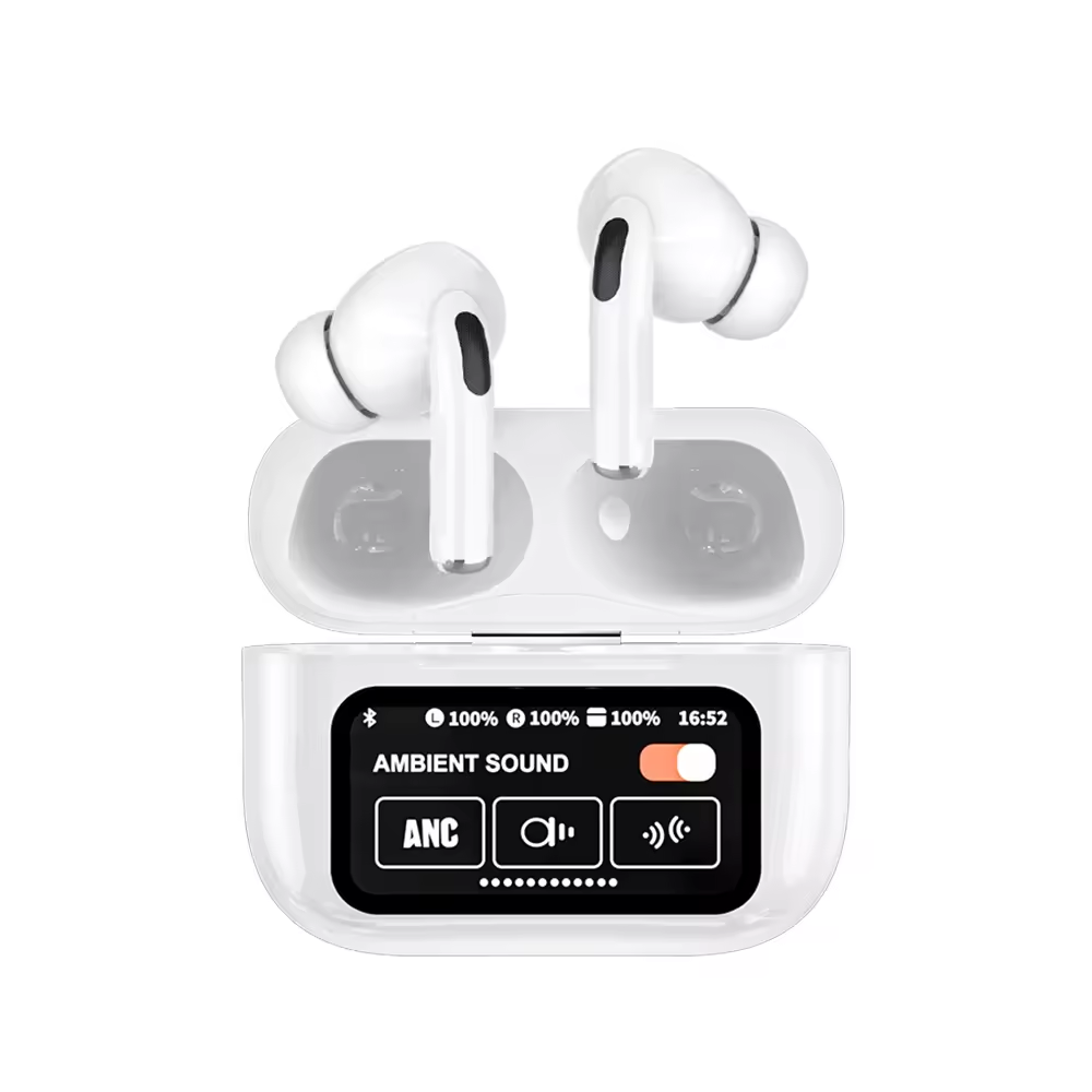 A9 Pro ANC Bluetooth Headphones with Color Touchscreen and Wireless Charging - Image 2