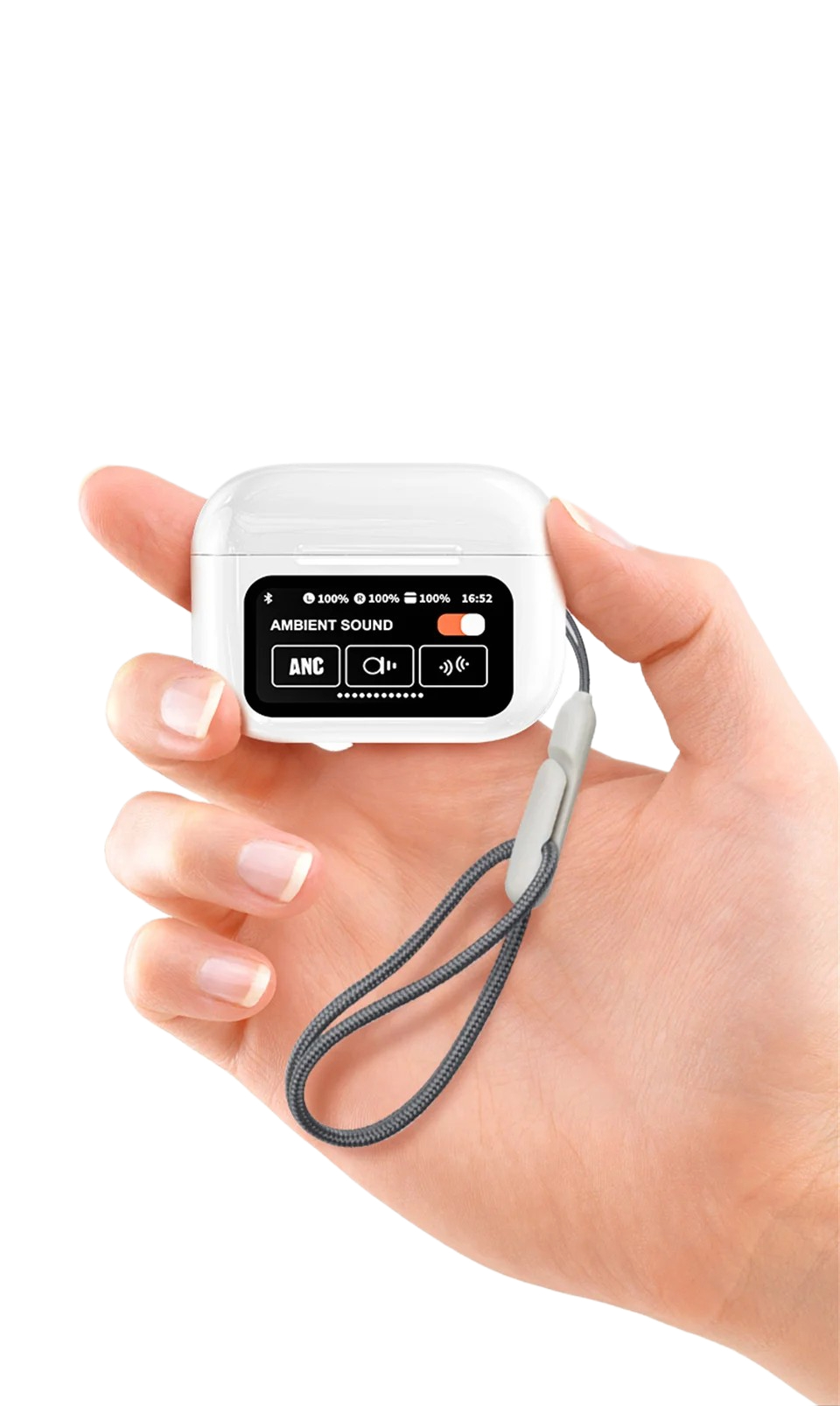 A9 Pro ANC Bluetooth Headphones with Color Touchscreen and Wireless Charging - Image 4